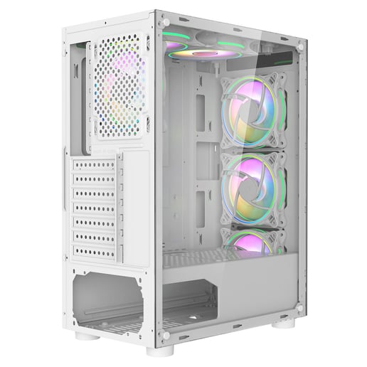 CiT Mirage F6 Mid Tower Gaming Case - White 