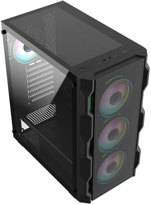 CiT Neo Mid Tower Gaming Case - Black 