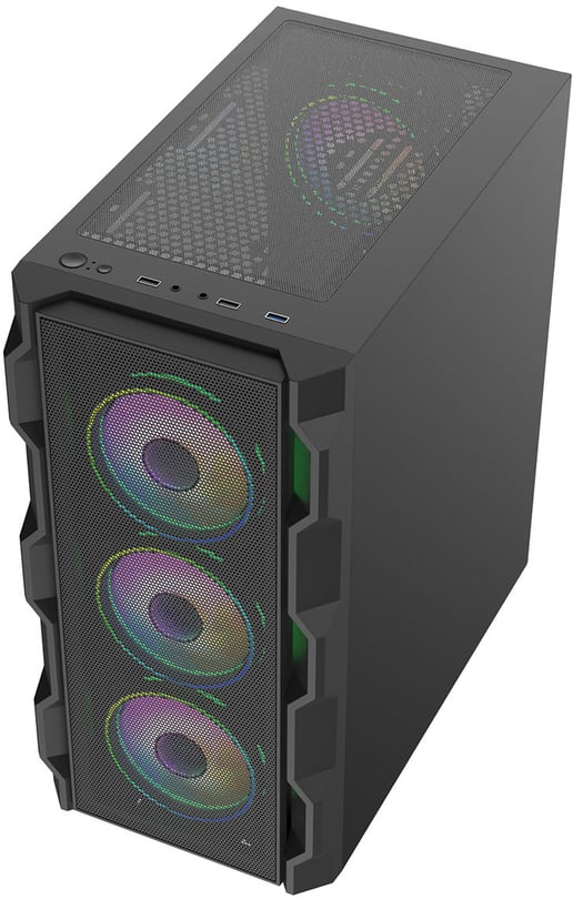 CiT Neo Mid Tower Gaming Case - Black 