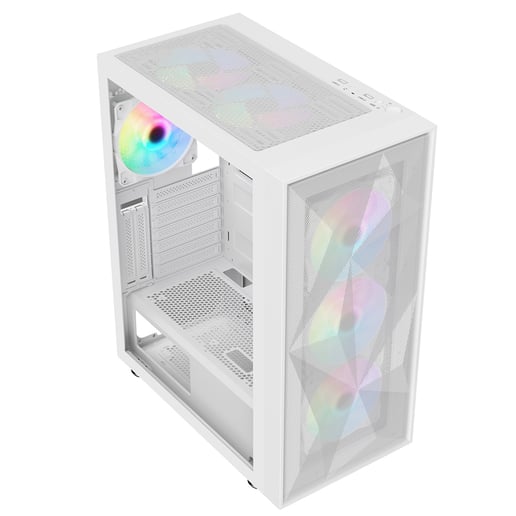 CiT Phantom XL Mid Tower Gaming Case - White 