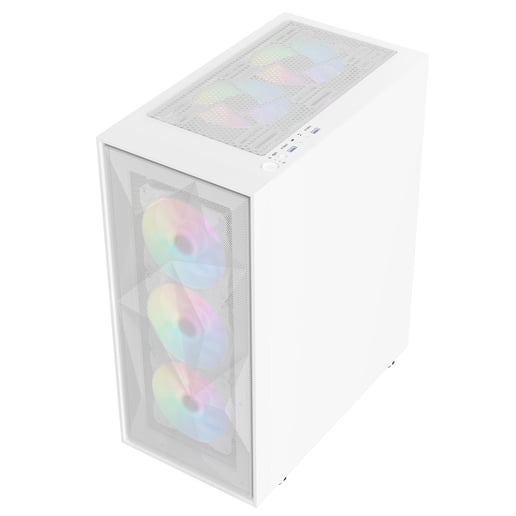 CiT Phantom XL Mid Tower Gaming Case - White 