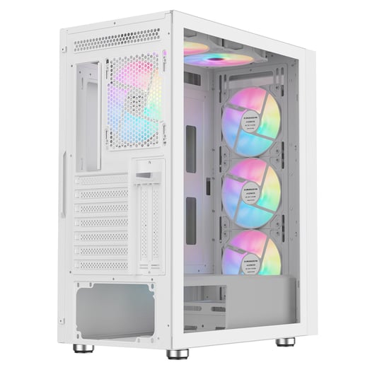 CiT Phantom XL Mid Tower Gaming Case - White 