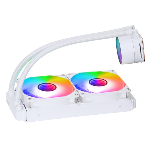 CiT Pro Glacier 240mm All in One Liquid CPU Cooler in White