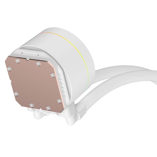 CiT Pro Glacier 240mm All-in-One Liquid CPU Cooler in White with Temperature Display