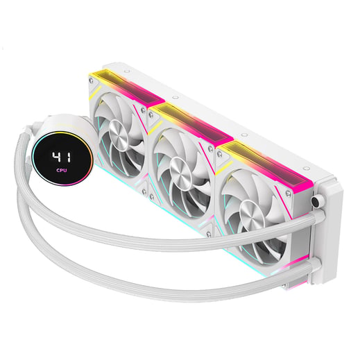 CiT Pro Glacier LCD 360mm AiO Liquid CPU Cooler in White