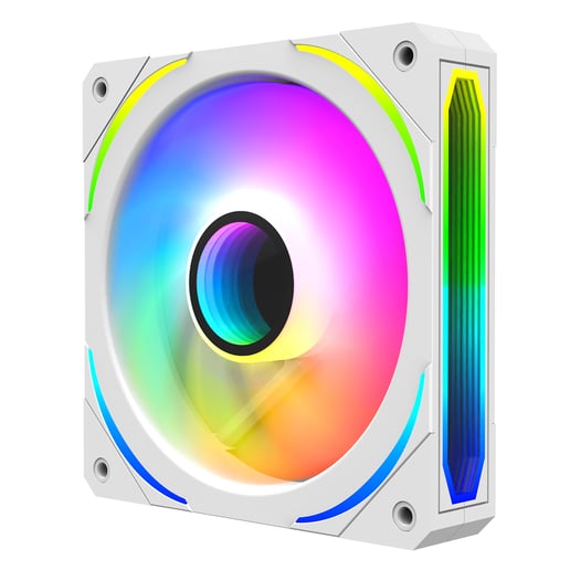 CiT Pro Lightning Infinity 120mm ARGB Case Fan in White