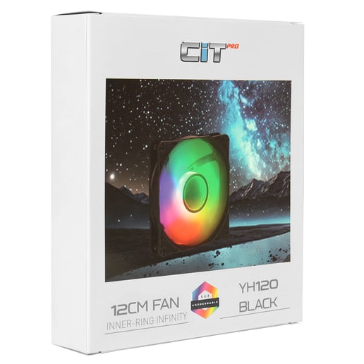 CiT Pro YH120 120mm ARGB Chassis Fan - Black