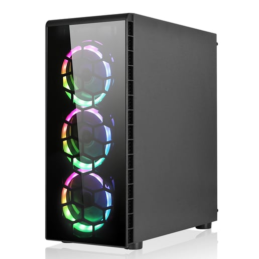 CiT Raider Mid Tower Gaming Case - Black 