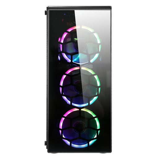CiT Raider Mid Tower Gaming Case - Black 