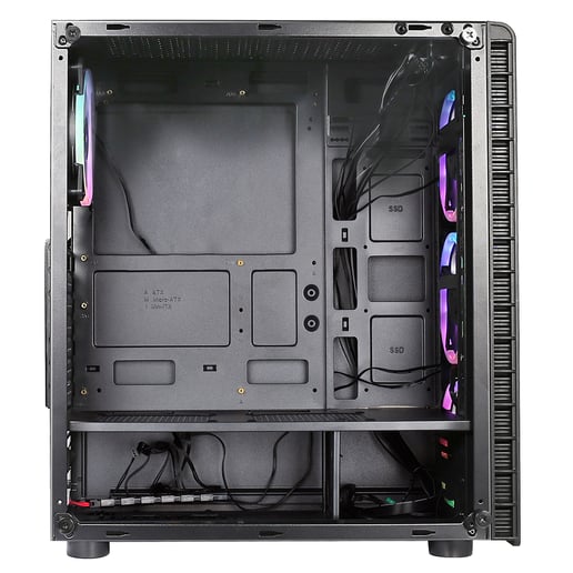 CiT Raider Mid Tower Gaming Case - Black 