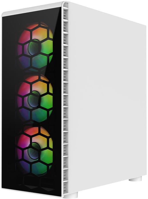 CiT Raider Mid Tower Gaming Case - White 