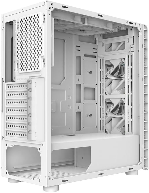 CiT Raider Mid Tower Gaming Case - White 