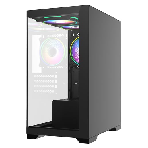 CiT Range Mid Tower Gaming Case - Black 