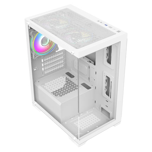 CiT Range Mid Tower Gaming Case - White 