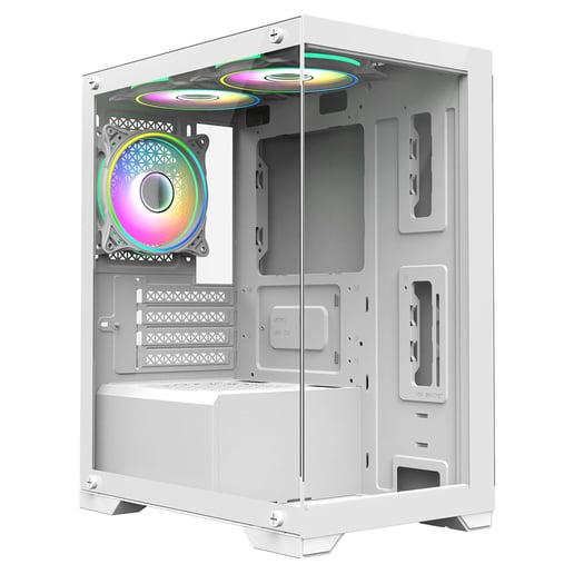 CiT Range Mid Tower Gaming Case - White 