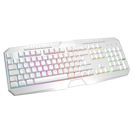 CiT Raptor White 4-in-1 Keyboard, Mouse, Headset and Mouse Pad Combo Kit