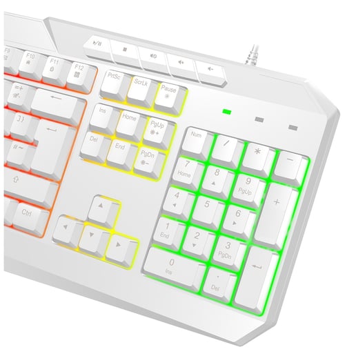 CiT Raptor White 4-in-1 Keyboard, Mouse, Headset and Mouse Pad Combo Kit