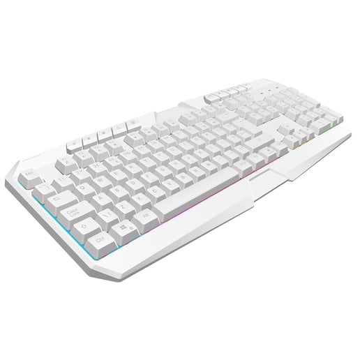 CiT Raptor White 4-in-1 Keyboard, Mouse, Headset and Mouse Pad Combo Kit