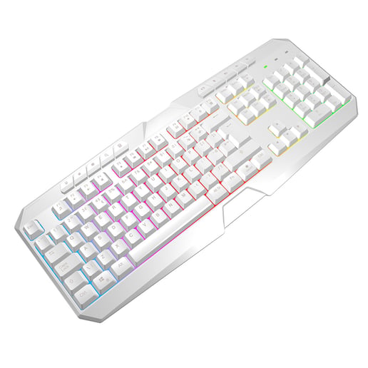 CiT Raptor White 4-in-1 Keyboard, Mouse, Headset and Mouse Pad Combo Kit
