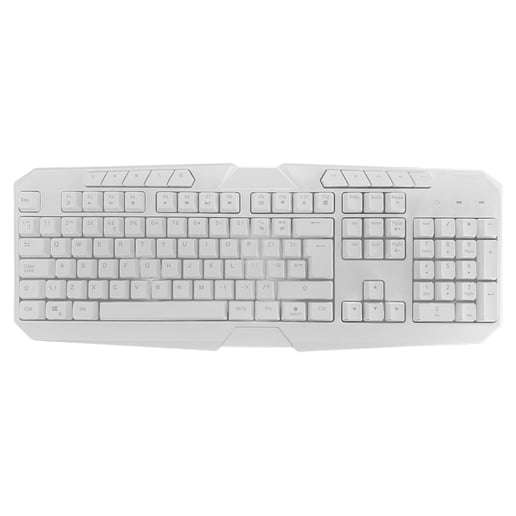 CiT Raptor White 4-in-1 Keyboard, Mouse, Headset and Mouse Pad Combo Kit