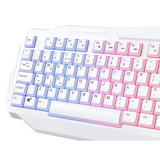 CiT Scorpion 4-in-1 White Keyboard, Mouse, Headset and Mouse Pad Combo Kit