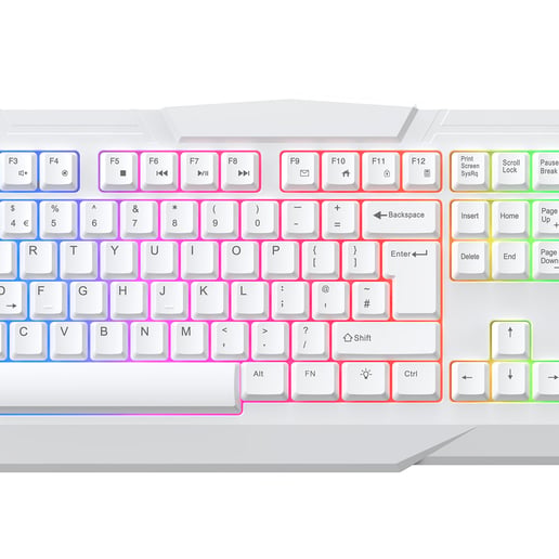 CiT Scorpion 4-in-1 White Keyboard, Mouse, Headset and Mouse Pad Combo Kit