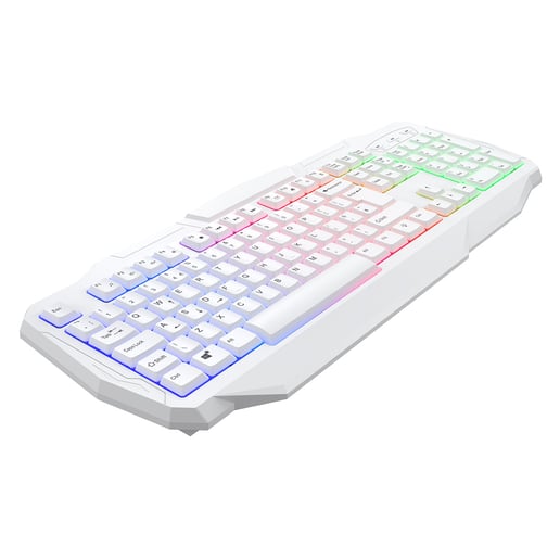 CiT Scorpion 4-in-1 White Keyboard, Mouse, Headset and Mouse Pad Combo Kit