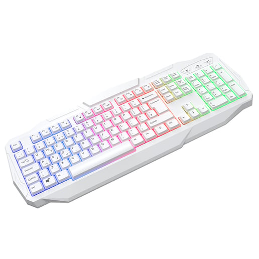 CiT Scorpion 4-in-1 White Keyboard, Mouse, Headset and Mouse Pad Combo Kit