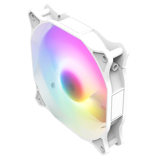 CiT Siberia 120mm RGB Rainbow Master Chassis Fan in White