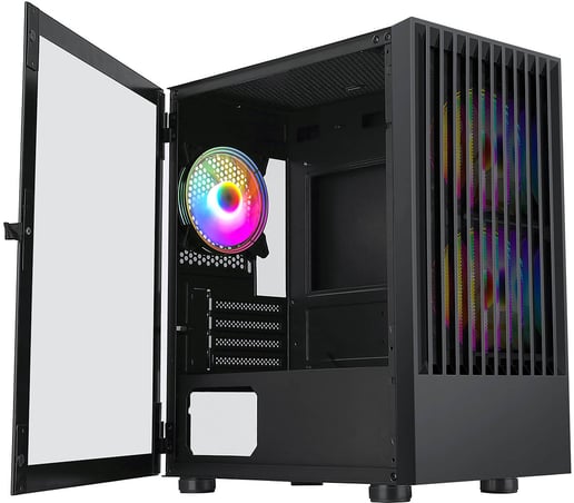 CiT Slammer Mid Tower Gaming Case - Black 