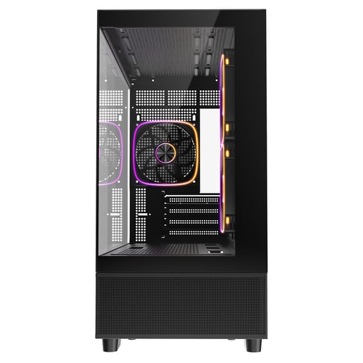 CiT Solar Mid Tower Gaming Case - Black 