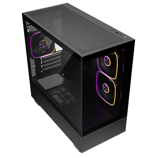CiT Solar Mid Tower Gaming Case - Black 