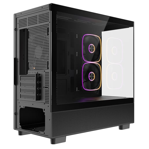 CiT Solar Mid Tower Gaming Case - Black 