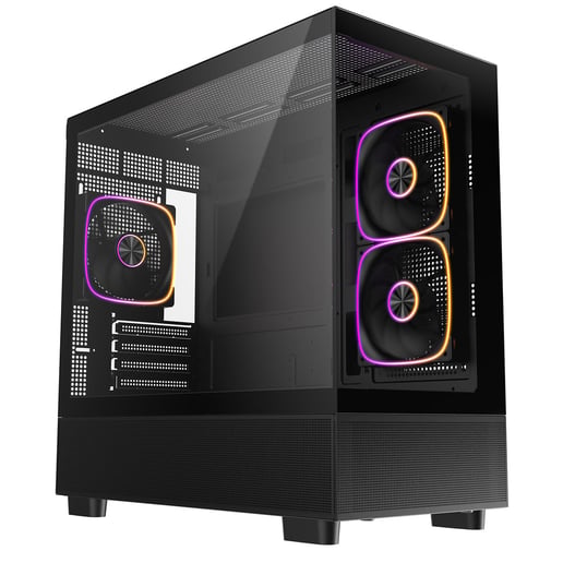 CiT Solar Mid Tower Gaming Case - Black 