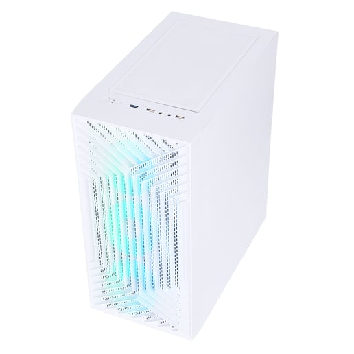 CiT Terra Mid Tower Gaming PC Case - White 
