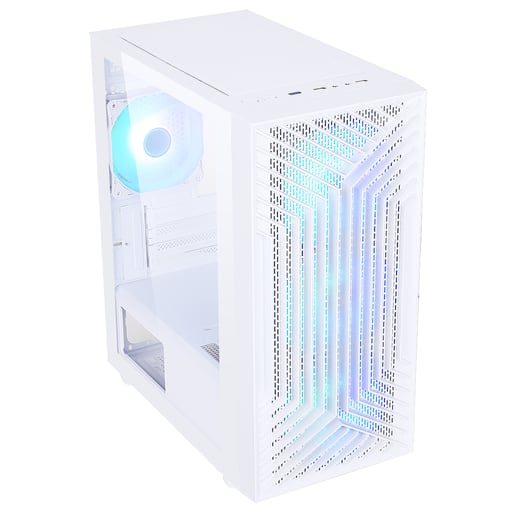 CiT Terra Mid Tower Gaming PC Case - White 