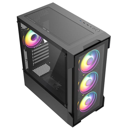 CiT Tornado Mid Tower Gaming Case - Black 
