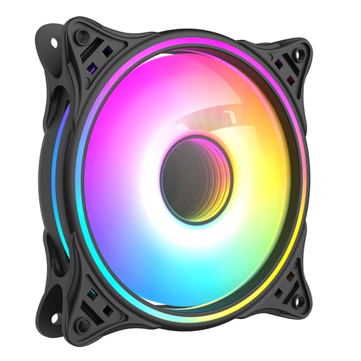 CiT Tornado Infinity 120mm ARGB PWM Case Fan in Black
