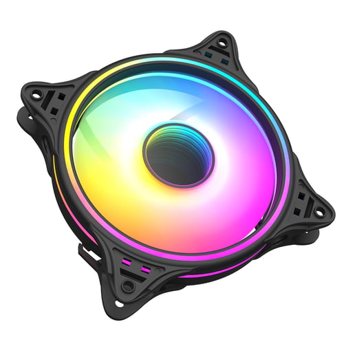 CiT Tornado Infinity 120mm ARGB PWM Case Fan in Black
