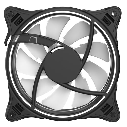 CiT Tornado Infinity 120mm ARGB PWM Case Fan in Black