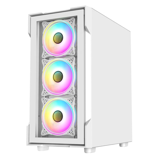 CiT Tornado Mid Tower Gaming Case - White 