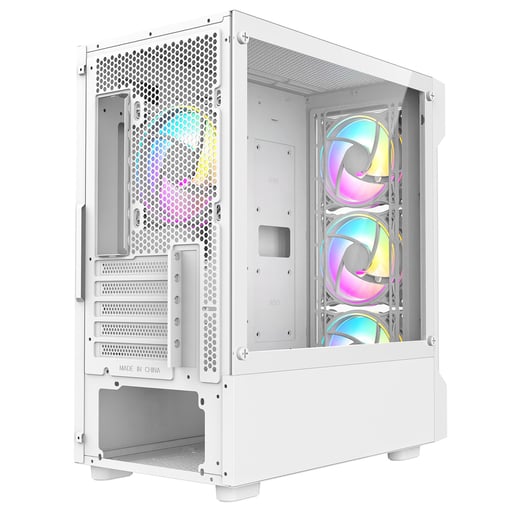 CiT Tornado Mid Tower Gaming Case - White 