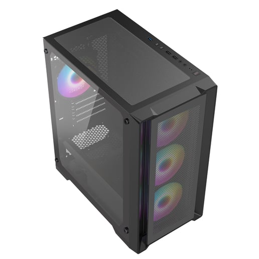 CiT Vento Mid Tower Gaming Case - Black 