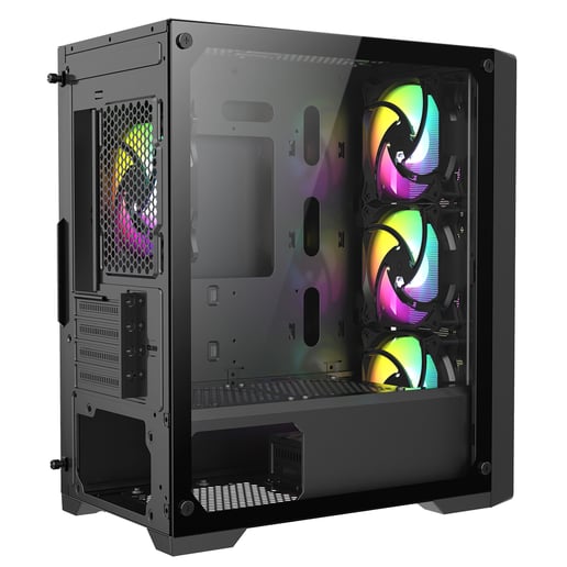 CiT Vento Mid Tower Gaming Case - Black 
