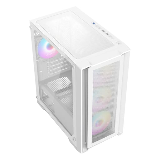 CiT Vento Mid Tower Gaming Case - White 