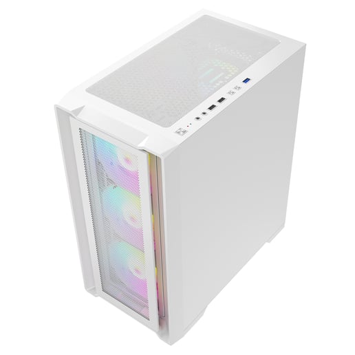 CiT Vento Mid Tower Gaming Case - White 