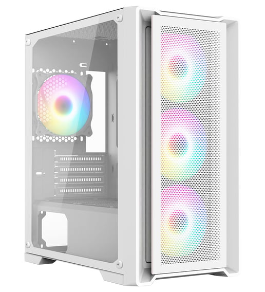 CiT Vento Mid Tower Gaming Case - White 