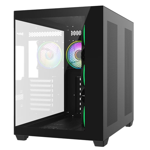 CiT Vision Mid Tower Gaming Case - Black 