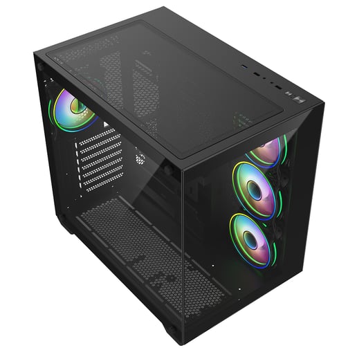 CiT Vision Mid Tower Gaming Case - Black 