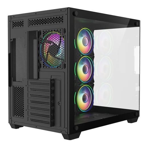 CiT Vision Mid Tower Gaming Case - Black 